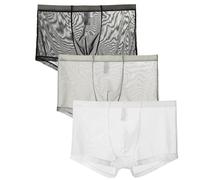 lclvld Boxer Sexy pour Hommes Pantalons Transparents Transparents sous-v괥ments Lingerie Sexy sous-v괥ments Transparents,3pcs-black+white+grey,XXL