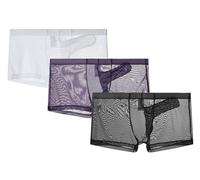 lclvld Shorts pour Hommes Shorts Boxer Sexy sous - vêtements Transparents Tulle Respirant Shorts éléphant Sexy pour Hommes
