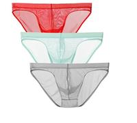 lclvld Slips pour Hommes Slips Taille Basse sous-vêtements Sexy Slips Transparents Sexy Slips en Soie glacée sous-vêtements Respirants
