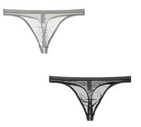 lclvld String pour Hommes Mini Tongs érotiques String Taille Basse Transparent Respirant String Tanga Slip