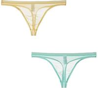 lclvld String pour Hommes Mini Tongs érotiques String Taille Basse Transparent Respirant String Tanga Slip