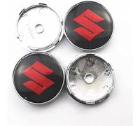 LCLXYC 4 Pièces Cache-moyeux pour Suzuki Swift SX4 Vitara Jimny S-Croix Swift 60mm,Cache Jante Capuchons de Centre de Roue avec Voiture Logo Décoration Accessoires