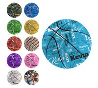 LCMAIT Ballon de Basket Personnalisé avec Nom, Souvenirs Personnalisés de Terrain de Basket, pour Fils, Fille, Petit Ami, Papa, Entraîneur pour Anniversaire et Remise des Diplômes S-XL