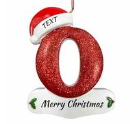 LCMAIT Personnalisés Ornaments de Noël de Famille 2025, Pendentif de Lettre de Noël Personnalisé avec des Noms/Texte, Cadeau d'hiver pour Les Amis de La Famille (A - Z)