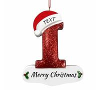 LCMAIT Personnalisés Ornaments de Noël de Famille 2025, Pendentif de Lettre de Noël Personnalisé avec des Noms/Texte, Cadeau d'hiver pour Les Amis de La Famille (A - Z)