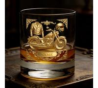 LCMAIT Verre à Whisky Personnalisé avec Autocollant Sur Mesure - Nom Personnalisable pour les Amateurs de Bourbon & Whisky, Cadeau pour Père Grand-père à la Fête des Pères Anniversaire Noël