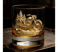 LCMAIT Verre à Whisky Personnalisé avec Autocollant Sur Mesure - Nom Personnalisable pour les Amateurs de Bourbon & Whisky, Cadeau pour Père Grand-père à la Fête des Pères Anniversaire Noël