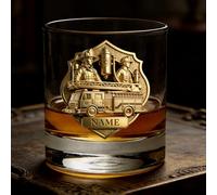 LCMAIT Verre à Whisky Personnalisé avec Autocollant Sur Mesure - Nom Personnalisable pour les Amateurs de Bourbon & Whisky, Cadeau pour Père Grand-père à la Fête des Pères Anniversaire Noël