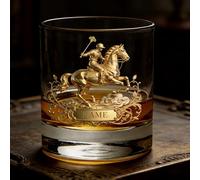 LCMAIT Verre à Whisky Personnalisé avec Autocollant Sur Mesure - Nom Personnalisable pour les Amateurs de Bourbon & Whisky, Cadeau pour Père Grand-père à la Fête des Pères Anniversaire Noël