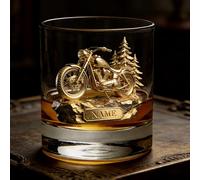 LCMAIT Verre à Whisky Personnalisé avec Autocollant Sur Mesure - Nom Personnalisable pour les Amateurs de Bourbon & Whisky, Cadeau pour Père Grand-père à la Fête des Pères Anniversaire Noël