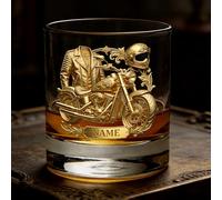 LCMAIT Verre à Whisky Personnalisé avec Autocollant Sur Mesure - Nom Personnalisable pour les Amateurs de Bourbon & Whisky, Cadeau pour Père Grand-père à la Fête des Pères Anniversaire Noël