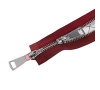 LCMHBCP Fermeture éclair Double 5# 60/70/80/90/100/120/150 cm Fermeture éclair métallique à Double Curseur et Verrouillage Automatique(Wine Red,70cm)