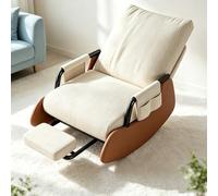 LCNDKF Chaise Lounge Ergonomique - avec Repose-Pied Coulissant | Fauteuil à bascule ergonomique avec repose-pieds rétractable et poche latérale de rangement.