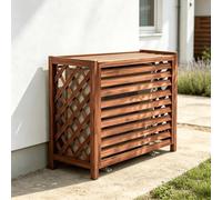 LCNDKF Coffre Climatiseur Exterieur Panneau Persienne Support Plante Balcon | Design a persiennes favorisant la ventilation et etagere superieure pour plantes et fleurs.(100*92)