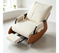 LCNDKF Fauteuil à Bascule - avec Repose-Pied Coulissant | Fauteuil à bascule ergonomique avec repose-pieds rétractable et poche latérale de rangement.
