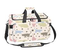 lcndlsoe Grand sac de sport de 30 l pour voyage, entraînement, fitness et sport - Carte du monde en aquarelle violette, multicolore 2, 25x48x26cm/9.84x18.9x10.24in, Organiseur de sac