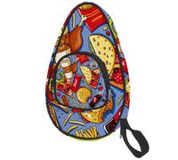 lcndlsoe Housse de protection pour raquette de tennis de table Motif American Delicious Fat Food