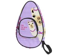 lcndlsoe Housse de protection pour raquette de tennis de table Motif lama alpaga I AM The New Wave