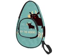 lcndlsoe Housse de protection pour raquette de tennis de table Motif Take The Bull by The Horns