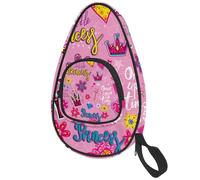 lcndlsoe Sac de pagaie de ping-pong pour filles, château rose, couronne, baguette magique, cadeaux, fleurs, princesse, raquette de tennis de table