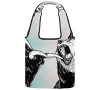 lcndlsoe Sac fourre-tout en toile, Angleterre London Elements Collection Sac à main pour femme Sac à main à bandoulière pour le travail shopping gym, Multicolore 9., 14.1x14.9in/36x38cm