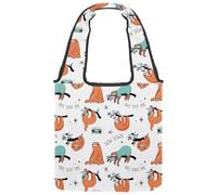 lcndlsoe Sac fourre-tout en toile, joli lama alpaga I AM the NEW WAVE pour femme, sac à main à bandoulière pour le travail, le shopping, la salle de sport, Multicolore 5., 14.1x14.9in/36x38cm