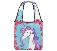 lcndlsoe Sac fourre-tout en toile, joli lama alpaga I AM the NEW WAVE pour femme, sac à main à bandoulière pour le travail, le shopping, la salle de sport, Multicolore 9., 14.1x14.9in/36x38cm