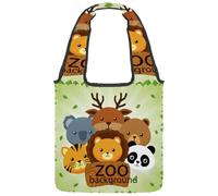 lcndlsoe Sac fourre-tout en toile, joli lama alpaga I AM the NEW WAVE pour femme, sac à main à bandoulière pour le travail, le shopping, la salle de sport, Multicolore 11., 14.1x14.9in/36x38cm