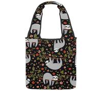 lcndlsoe Sac fourre-tout en toile, joli lama alpaga I AM the NEW WAVE pour femme, sac à main à bandoulière pour le travail, le shopping, la salle de sport, Multicolore 7., 14.1x14.9in/36x38cm