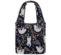 lcndlsoe Sac fourre-tout en toile, joli lama alpaga I AM the NEW WAVE pour femme, sac à main à bandoulière pour le travail, le shopping, la salle de sport, Multicolore 4., 14.1x14.9in/36x38cm