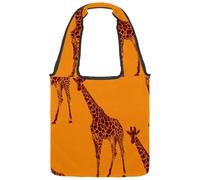lcndlsoe Sac fourre-tout en toile, motif abstrait africain, animaux ethniques, éléphant, girafe, sac à main pour femme, sac à main à bandoulière pour, Multicolore 4., 14.1x14.9in/36x38cm