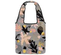 lcndlsoe Sac fourre-tout en toile, motif abstrait africain, animaux ethniques, éléphant, girafe, sac à main pour femme, sac à main à bandoulière pour, Multicolore 8., 14.1x14.9in/36x38cm