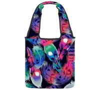 lcndlsoe Sac fourre-tout en toile, motif abstrait africain, animaux ethniques, éléphant, girafe, sac à main pour femme, sac à main à bandoulière pour, Multicolore 5., 14.1x14.9in/36x38cm