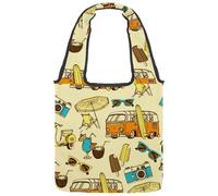 lcndlsoe Sac fourre-tout en toile, motif têtes de zombies, sac à main pour femme, sac à main pour le travail, le shopping, Multicolore 12., 14.1x14.9in/36x38cm
