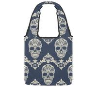 lcndlsoe Sac fourre-tout en toile, motif têtes de zombies, sac à main pour femme, sac à main pour le travail, le shopping, multicolore 2, 14.1x14.9in/36x38cm