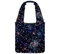 lcndlsoe Sac fourre-tout en toile, sac à main à bandoulière pour femme, motif bateau à voile coloré, fond bleu marine, pour le travail, le shopping, la salle, Multicolore 15., 14.1x14.9in/36x38cm