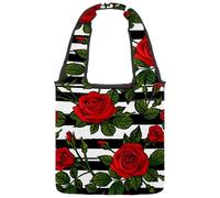 lcndlsoe Sac fourre-tout en toile, sac à main à bandoulière pour femme, motif bateau à voile coloré, fond bleu marine, pour le travail, le shopping, la salle, Multicolore 12., 14.1x14.9in/36x38cm