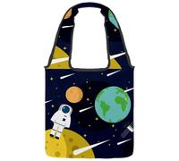 lcndlsoe Sac fourre-tout en toile, sac à main à bandoulière pour femme, motif carlin, inscription « Be a Unicorn » pour le travail, le shopping, la salle, Multicolore 14., 14.1x14.9in/36x38cm