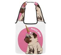 lcndlsoe Sac fourre-tout en toile, sac à main à bandoulière pour femme, motif girafe, ballon, licorne folle pour le travail, le shopping, la salle, Multicolore 5., 14.1x14.9in/36x38cm