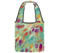 lcndlsoe Sac fourre-tout en toile, tour Eiffel, amour, cœur, thé, vin, sac à main pour femme, sac à main pour le travail, le shopping, la salle de sport, Multicolore 4., 14.1x14.9in/36x38cm