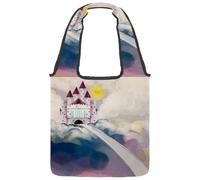 lcndlsoe Sac fourre-tout en toile, vintage Let's Go for a Ride Bicycle Floral Sac à main pour femme pour le travail, le shopping, la salle de sport, Multicolore 7., 14.1x14.9in/36x38cm