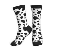 Lcokin Chaussettes de sport amusantes et fantaisie, chaussettes décontractées et folles, cadeaux pour homme et femme, Peau de vache, taille unique