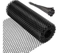 LCOUACEO Clôture en Maille Plastique Filet Poule 0,4m x 6m Protection Balcon Chat, pour Protection des Arbres, Barrière pour Chats, Chiens, Lapins et Plantes, Maille 4 mm