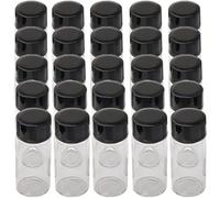 LCOUACEO Fiole en Verre Transparent 20ml, 30 pcs Petite Bouteille en Verre | Mini Bouteilles D'échantillons, Avec Casquette, Pour le Stockage Des Échantillons de Laboratoire