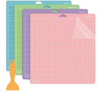 LCOUACEO Lot de 4 tapis de découpe 30,5 x 30,5 cm, 4 types de poignées, antidérapants pour la couture, le matelassage et l'artisanat