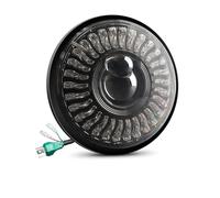 LCQSYE Moto Phares Phare de moto LED double couleur, Convient pour Dyna Softail Sportster 883 XL883 FXCW IP685, 75 pouces, 6000K 3500K DRL Moto Projecteur Avant(1PCS Dual Color)