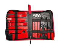 LCQSYE Presse à buselures Kit de démontage intérieur pour Voiture, Outil de démontage de Garniture de Panneau, démonte-Plastique, Mallette complète Outil Extracteur(19PCS (Box))