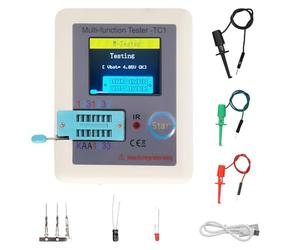 LCR-TC1 Testeur de transistors AYWHP ESR Mètre Multifonction Tester LCR Testeur de Transistor avec écran couleur TFT pour diodes, triodes, condensateurs, NPN, PNP, MOSFET IR