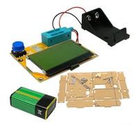 LCRT4 Testeur de transistor avec écran LCD rétroéclairé pour test de composants y compris diodes, triodes, condensateurs, inducteurs avec batterie et coque (B)