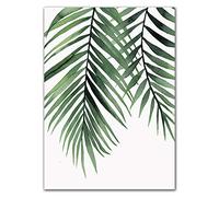 LCSLDW Impression sur Toile，Nordique Minimaliste Aquarelle Plante Verte Feuilles Art Toile Impression Monstera Affiches Mur Photos Salon Décoration De La Maison, 70X100 Cm sans Cadre